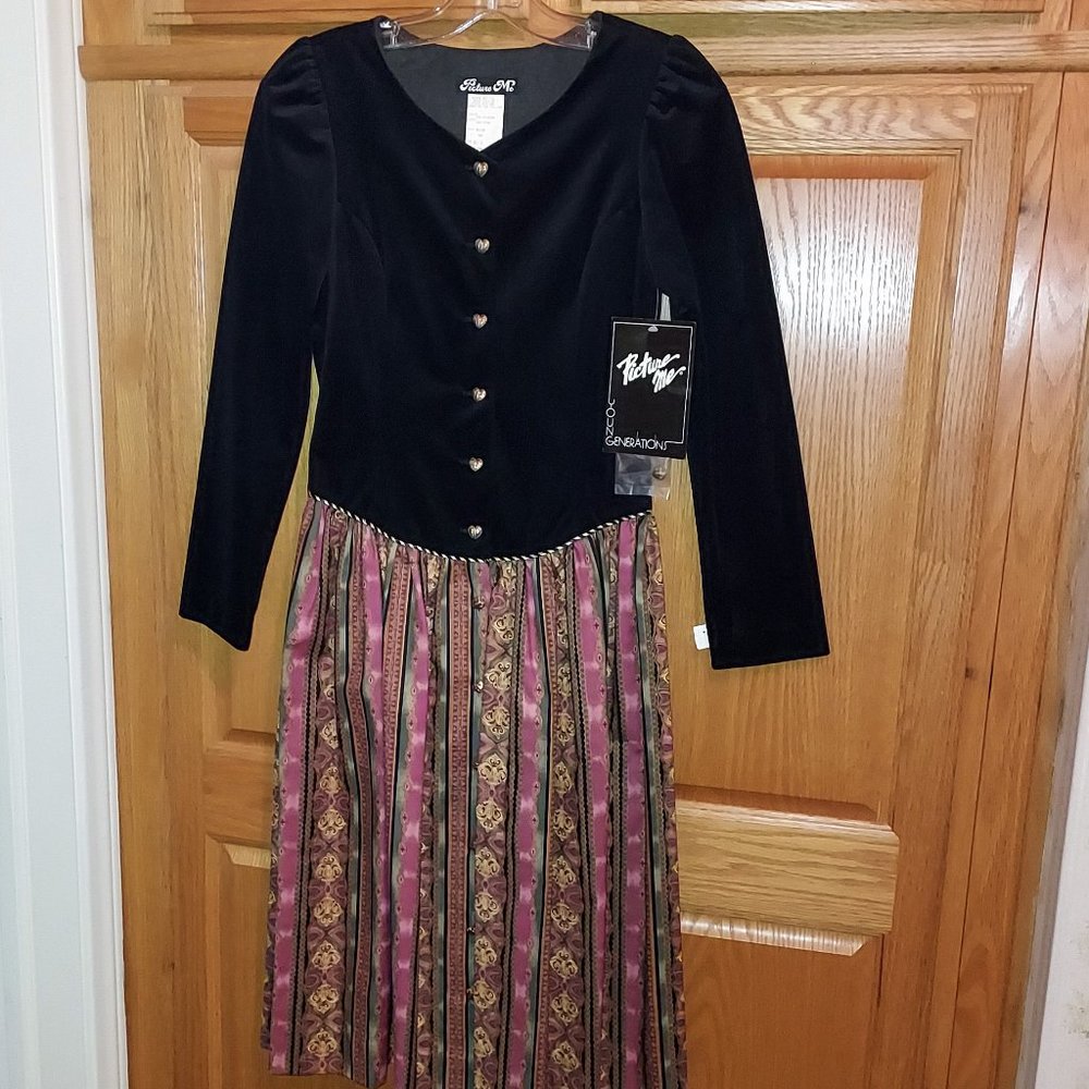 Vintage 1990's Picture Me Party Dress - Teen Size 8/3